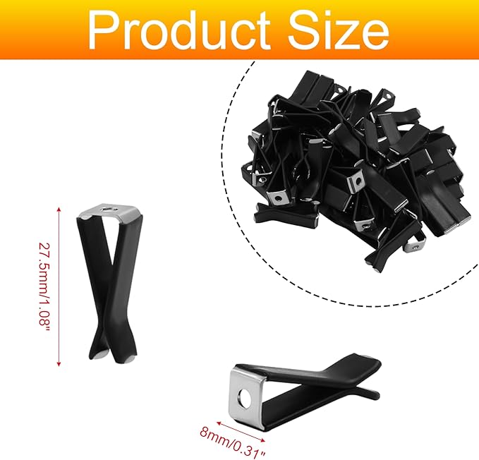 60 Pcs Square Head Car Vent Clips, Air Freshener Clips for Office Home Car Air Conditioner Outlet, Black