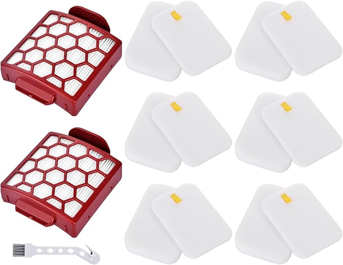 Leadaybetter Filter Replacement for Shark Zero-M Self-Cleaning Brushroll Pet Pro ZU55 ZU102 ZU60 ZU62 ZU62C, Rotator NV255 Vacuum, Navigator Pet Plus NV150 NV151 NV251, Part # 1238FT60 & 1239FT60