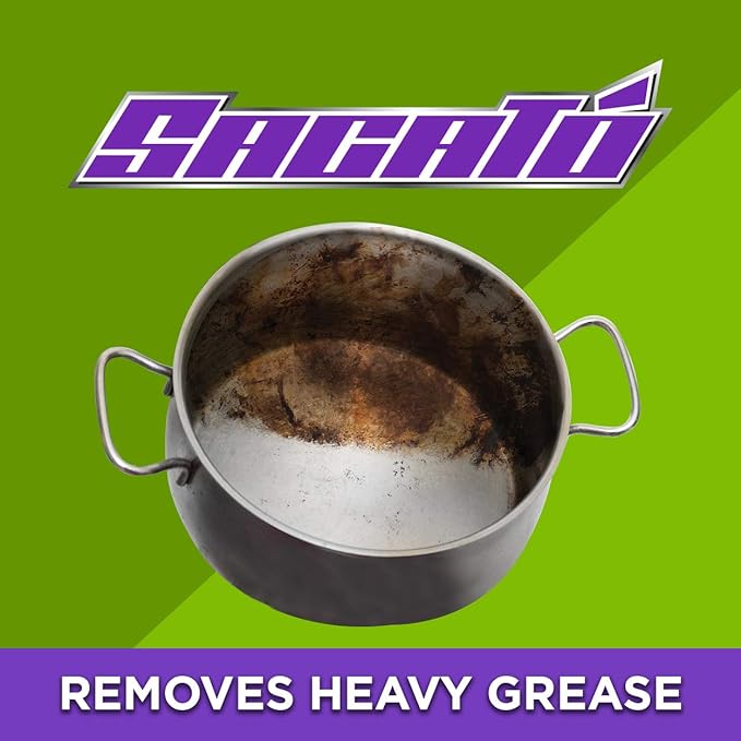 Sacato Cleaner & Degreaser (32 fl Oz) - Removes Tough Stains - Eliminates Grime and Heavy Grease - Use on All Surfaces
