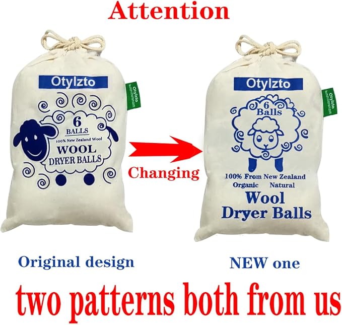 Wool Dryer Balls 6-Pack, Drying Balls for Laundry,Reusable As Natural Fabric Softener, Reduce Clothing Wrinkles, Drying Clothes Faster Eco-Friendly