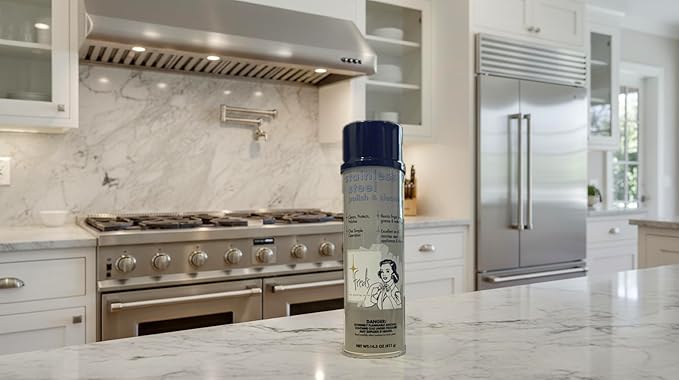 Fred's Stainless Steel Polish & Cleaner- Streak-Free Shine, Fingerprint Resistant, Protects Appliances, Sinks, Grills & Chrome - No Buffing Needed