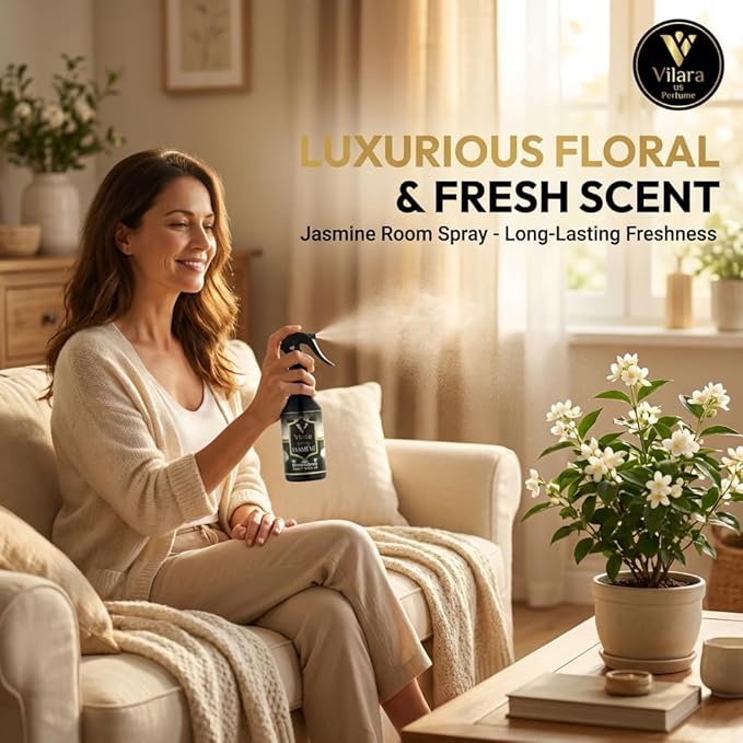 Room Spray Air Freshener –Odor Eliminator Spray for Home, Bathroom & Office – Long Lasting Floral Mist Deodorizer, Non-Toxic Natural Air Spray for Bedding 300ml (Sky-Rose-Jasmine-Mango-spring)