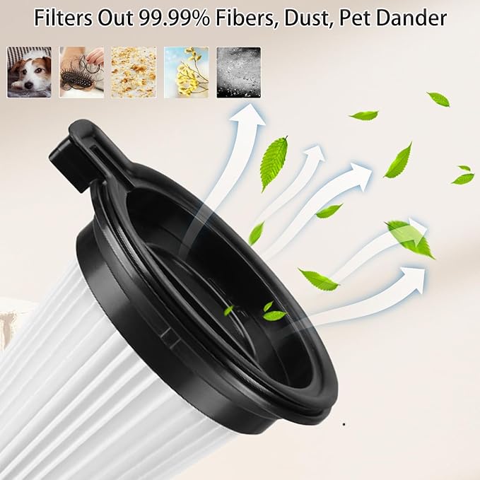 2 Pack Hepa Filter Replacement For Wyze Cordless Vacuum Cleaner Accessories Parts with Cleaning Brush