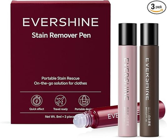 Instant Stain Remover Pen for Clothes, On-The-Go Stain Cleaner, Portable & Travel-Friendly Fabric Spot Cleaner, Effective Stains Removal for Food, Oil, Drink, Makeup & Grease