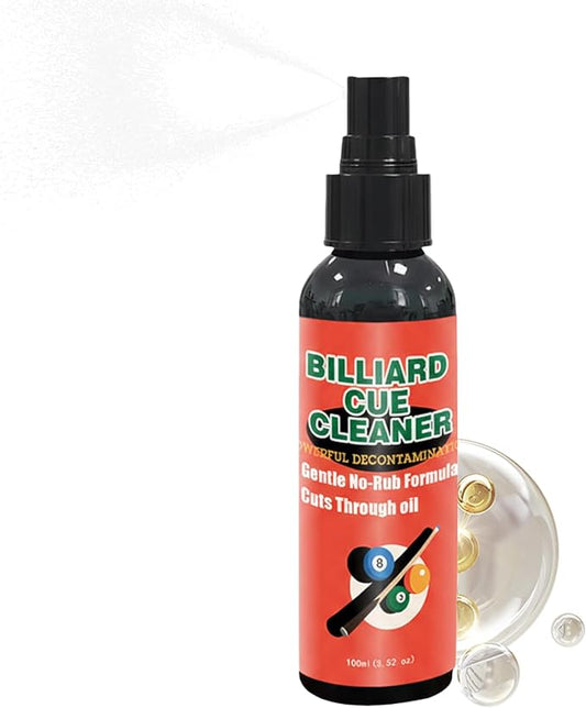 Billiard Cue Cleaner - 100ml Deep Cleaning Stain Remover, Portable Pool Cue Maintenance | for Players, Beginners, Enthusiasts at Home, Club, Daily Use, Travel, or Party Accessories