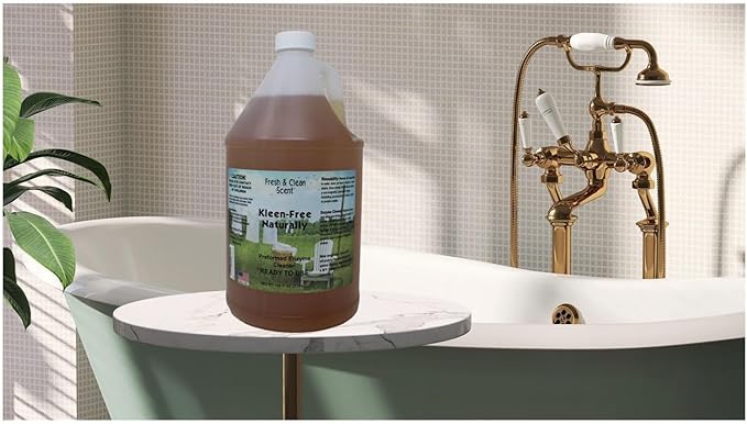 Naturally Preformed Enzyme Cleaner, Enzyme Solution, Multi-Purpose Cleaner, Laudry Additive, and More - Ready -To-Use - Fresh and Clean Scent - 128oz (1 Gallon)