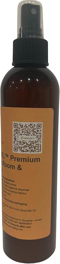 EXTRADEL™ Eco-Friendly Room & Fabric Freshener, Plant-Based, Essential Oil Scent, Biodegradable (Orange & Cedarwood Blend) 8 fl oz
