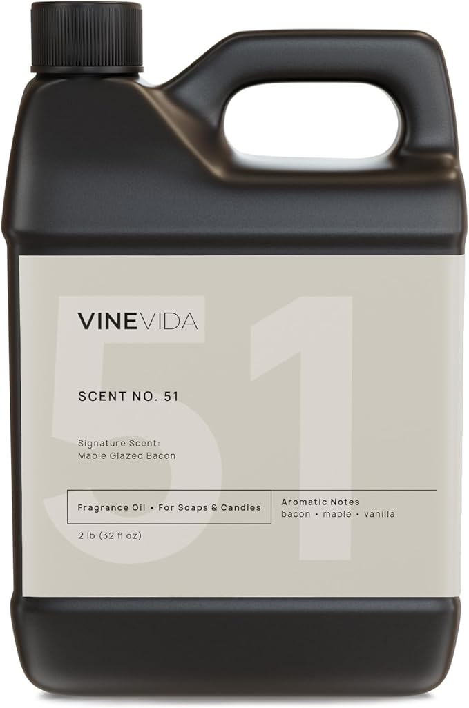 VINEVIDA [32oz] Maple Glazed Bacon Fragrance Oil for Candle Making - Made in USA Scents for Soap Making - Natural Candle Fragrance Oil