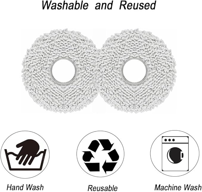 12pcs Mop Pads for for Ecovacs Deebot t30s /T30s Combo/X2 Omni/X1 Omni/X1 TURBO/T20 OMNI/T10 Omni/yeedi m12 pro+ Robot Vacuum