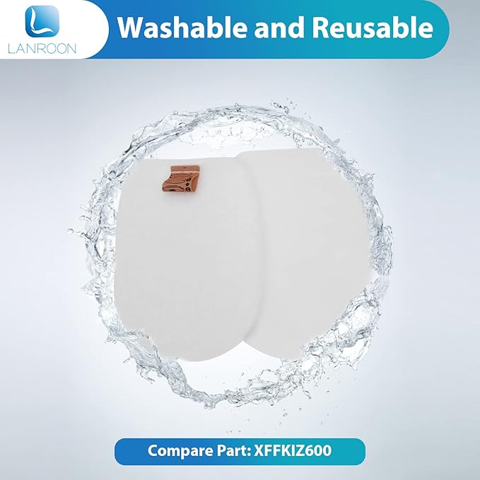 IZ662H Filter for Shark IZ662H IZ640H IZ631H WZ531H IZ682H Vertex Pro Lightweight Cordless Stick Vacuum, Part XHFIZ500 & XFFKIZ600, 2 Pack HEPA Filter 6 Pack Foam & Felt Filter Kit