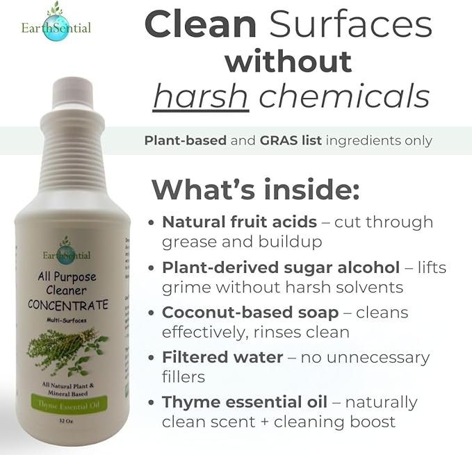 Plant-Based All-Purpose Cleaner Concentrate, 32 fl oz (Makes 64 Bottles) (Thyme)