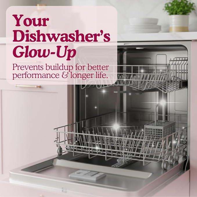 Dishwasher Cleaner And Deodorizer Tablets - 6 Months Supply Unscented Dishwasher Cleaning Tablets - Deep Cleaning Removes Limescale and Odors - Eco-friendly Dish Washer Machine Cleaner - Septic Safe