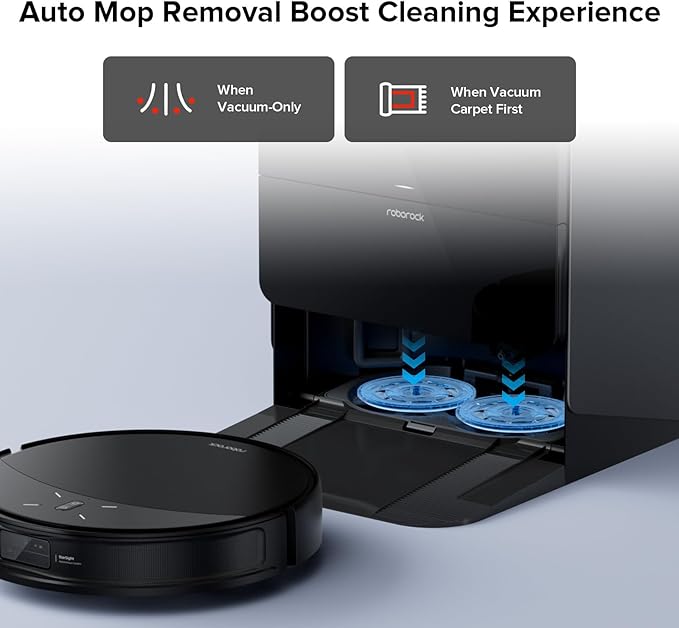 roborock Rotating Mop Cloth for Saros 10R & Saros Z70 Robot Vacuum Cleaner, 4PCS High-Absorbency Microfiber, 200 RPM Spinning Speed, 30 Water Flow Levels