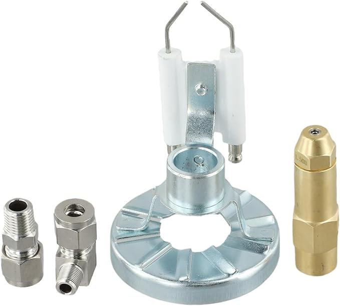 Air Atomizing Spray Nozzle Kit for Waste Oil Burner with Multiple Hole Sizes 0.5-2.0MM Brass Aluminum Construction(1.5mm)