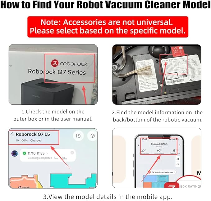 8 Pack Mop Pads for Roborock QV 35A/Qrevo S/Q Revo/Qrevo Pro/Qrevo Plus/Qrevo Master/Qrevo Slim/Qrevo Curv/Qrevo Edge/Saros 10R Robot Vacuum Cleaner, Spin Cleaning Pads Replacement Parts Accessories