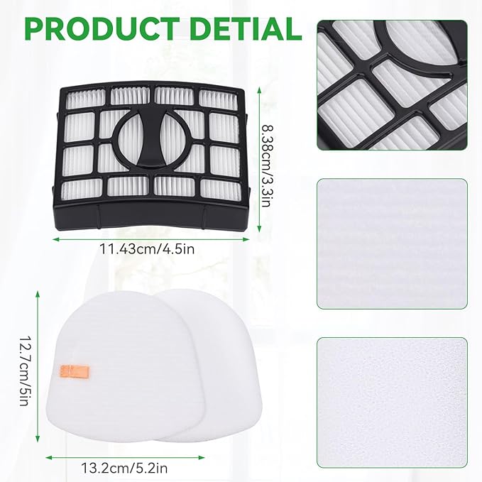 Vacuum Filters Replacement for Shark Navigator Lift-Away Vacuum ZU660 UV725 UV725 26 UV730 ZU561 ZU562 ZU572 ZU560C ZD201 UV650 CU530 ZD400 ZD402 vacuum - 1 HEPA Filter, 2 Foam & 2 Faux Felt Filters