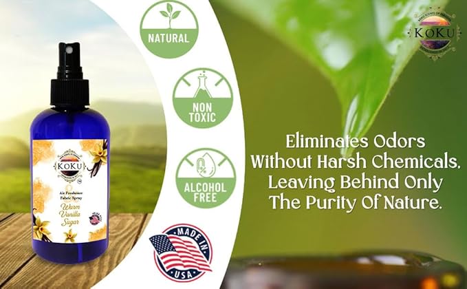 Warm Vanilla Sugar Air Freshener - Room Spray - Odor Eliminator - Deodorizer - Car Air Freshener - Home Spray - Linen Spray - Fabric Refresher - Non-Toxic - Alcohol Free (8 Oz)