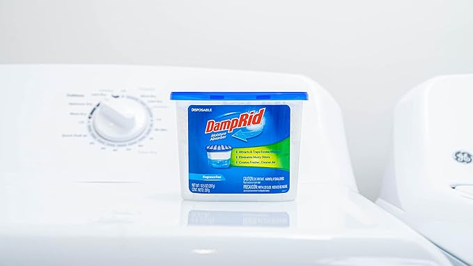 DampRid Fresh Scent Disposable Moisture Absorber, 10.5 oz., 3 Pack - Attracts & Traps Excess Moisture, Eliminates Musty Odors, Creates Fresher, Cleaner Air, White