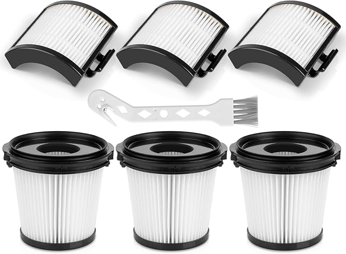 6Pack IW3511 HEPA Filters Replacement for Shark Detect Pro Cordless Vacuum Handheld IW3511 IW1111 IW1120 IW1615, 3 HEPA filters + 3 Hand vac pre-motor filters
