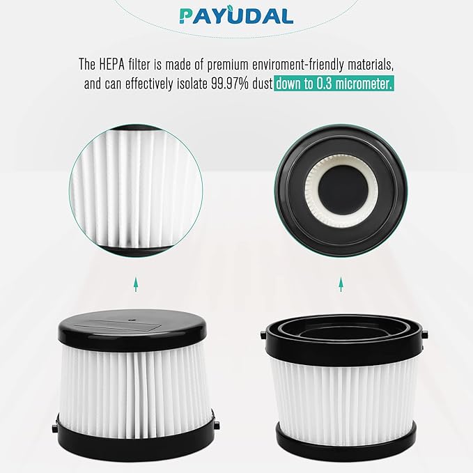 4 Packs DCV501HB DCV5011H Replacement HEPA Filters. Compatible With DEWALT 20V Vacuum Cordless Handheld Vacuum Filter. Compared To Part DCV5011H DCV501HB Filter, with 8 Pack Foam Sleeve Filters