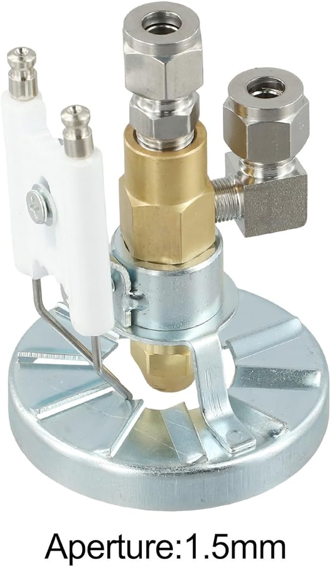 Waste Oil Burner Nozzle Kit Air Atomizing Spray Tip with Electrode for Heavy Fuel Diesel Vegetable Oil Heating Systems Brass Aluminum 0.5-2.0mm(1.5mm)