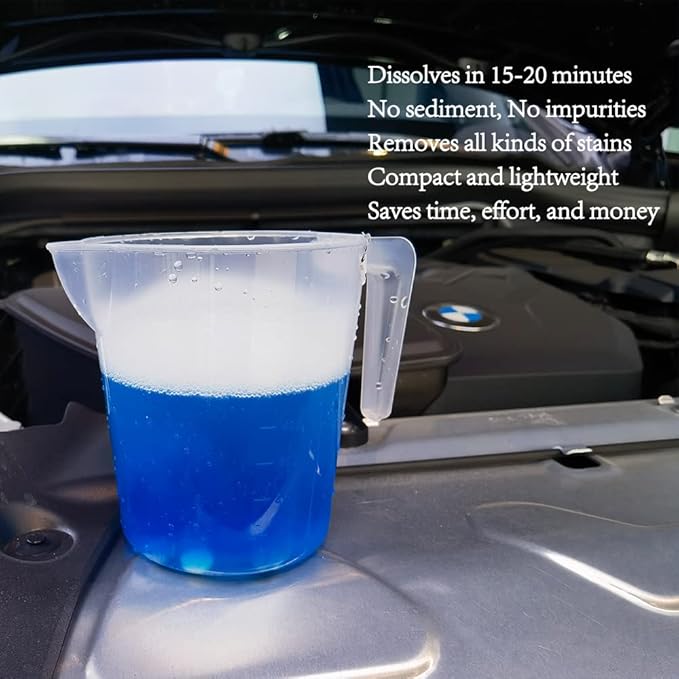 50 Pcs Car Windshield Washer Fluid concentrate Tablets,Windshield Wiper Fluid,1 Pack Makes 52.5 Gallons,1 Piece Makes 1.05 Gallons(Winter: Use With De-icer or Methanol)