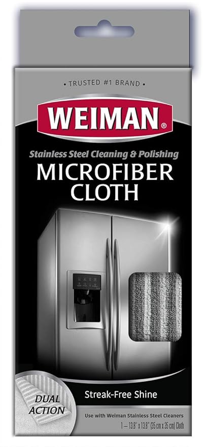 Weiman Microfiber Cloth for Stainless Steel - 6 packs of 1 wipe
