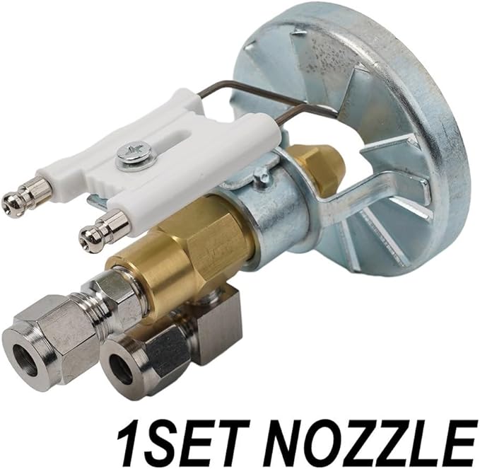 Air Atomizing Spray Nozzle Kit for Waste Oil Burner with Multiple Hole Sizes 0.5-2.0MM Brass Aluminum Construction(0.5mm)