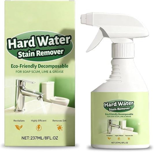 Hard Water Remover, Shower Cleaner for Shower, Glass, Toilet, Water Pipe, Limescale Buildup Remover All-Purpose Bathroom Cleaner for Glass, Shower Doors, Tiles, Toilet, Tub, Sink & Water Pipes