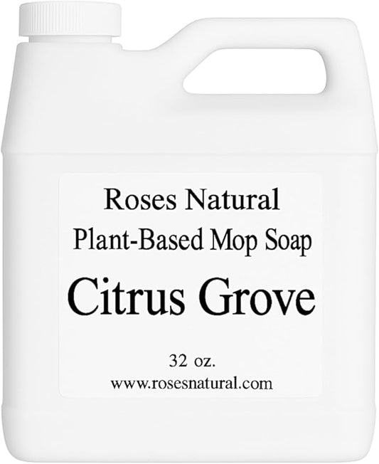 Plant-Based Floor Cleaner Mop Soap – 32 oz | Streak-Free, Highly Scented, Concentrated Mop Solution for Tile, Vinyl, Hardwood & Sealed Floors | Non-Toxic, Eco-Friendly (Citrus Grove)