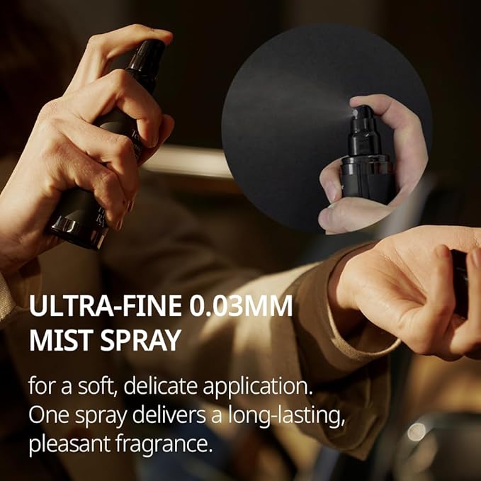 hetras Textile Perfume | Santal Fresh - Sophisticated Woody Scent | Long-Lasting Subtle Fragrance Wrinkle Release Spray | Travel-Size Linen Freshener | Made with Natural Essential Oils, 2.7 fl. oz.