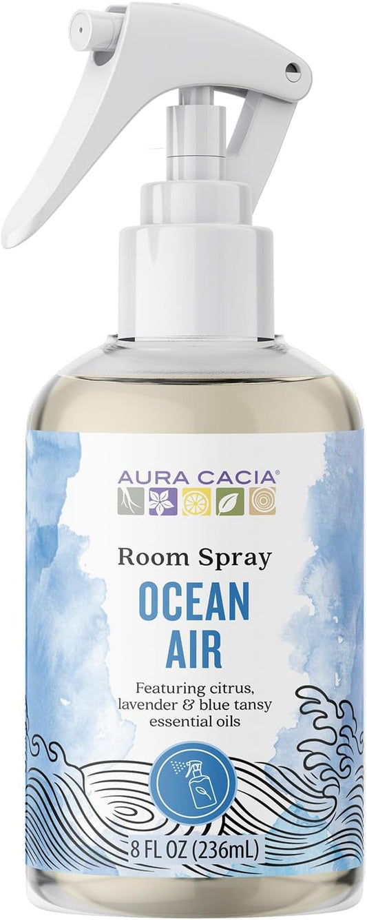 Aura Cacia Ocean Air Room Spray 8 Fl. oz. - Light Aroma, No Synthetic Fragrances