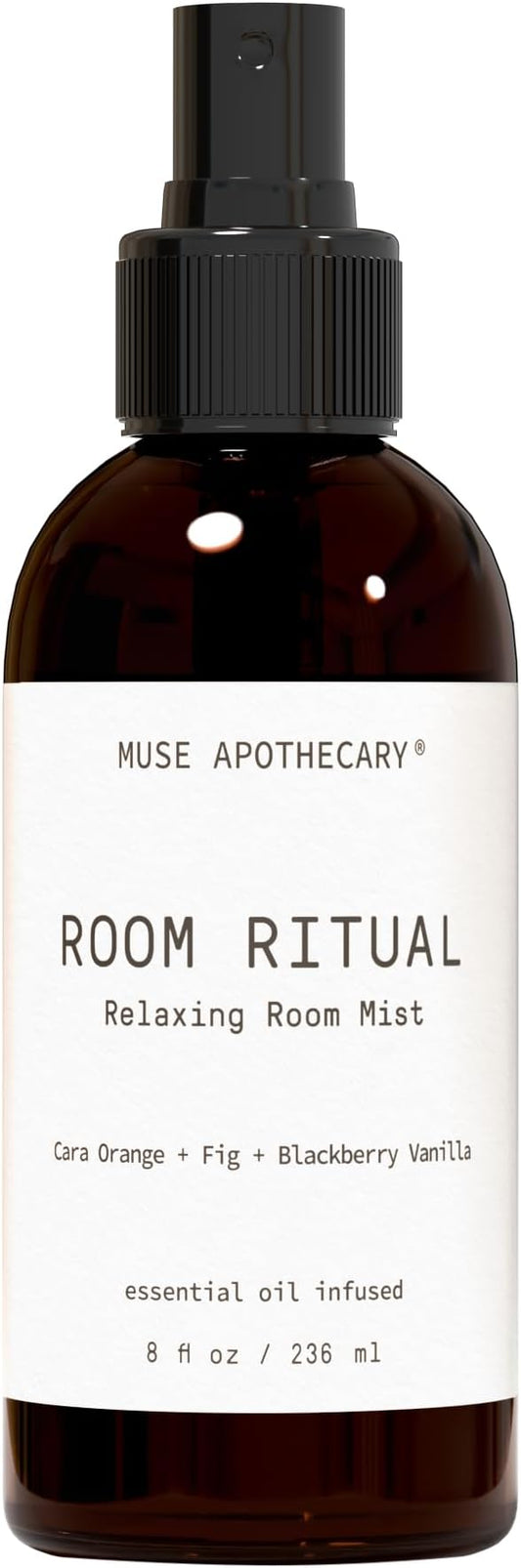Muse Apothecary Room Ritual - Aromatic and Relaxing Room Mist, Infused with Natural Essential Oils - 8oz, Cara Orange + Fig + Blackberry Vanilla