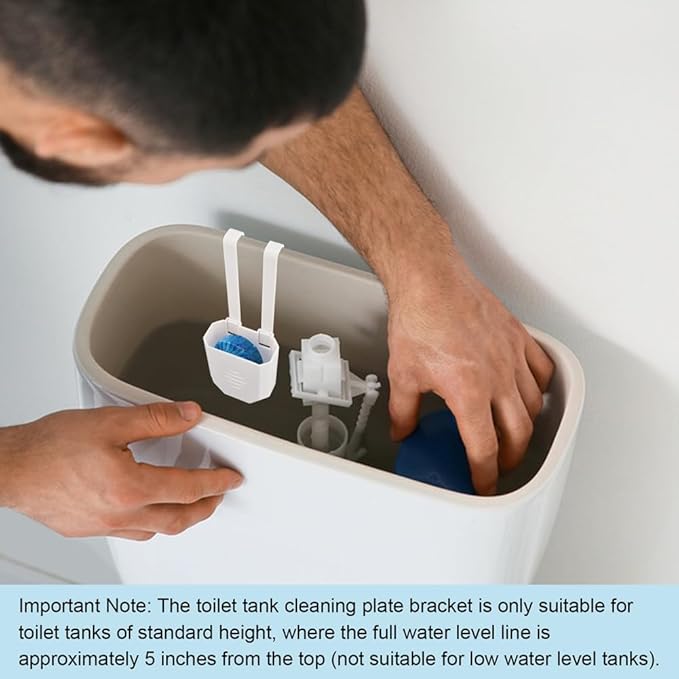 Toilet Tank Cleaning Tablet Holder,Hanging Bowl Cleaning Tablest Bracket,Keeping Tablets from Blocking Hole in Tank,Easy to Install,Fits Most Standard Toilet Tablets Tanks(1pc)