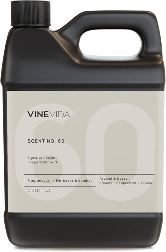 VINEVIDA [32oz] Peppermint Swirl Fragrance Oil for Candle Making and Soap Making - Premium Candle Scents for Soy Candles