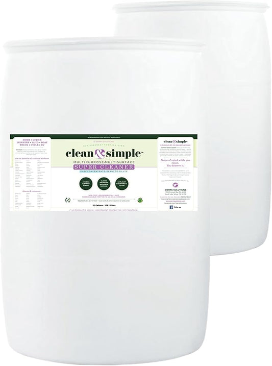 clean & simple™ SUPER CLEANER - Concentrated All-Purpose, Multi-Surface Cleaner, Non-Toxic, Biodegradable