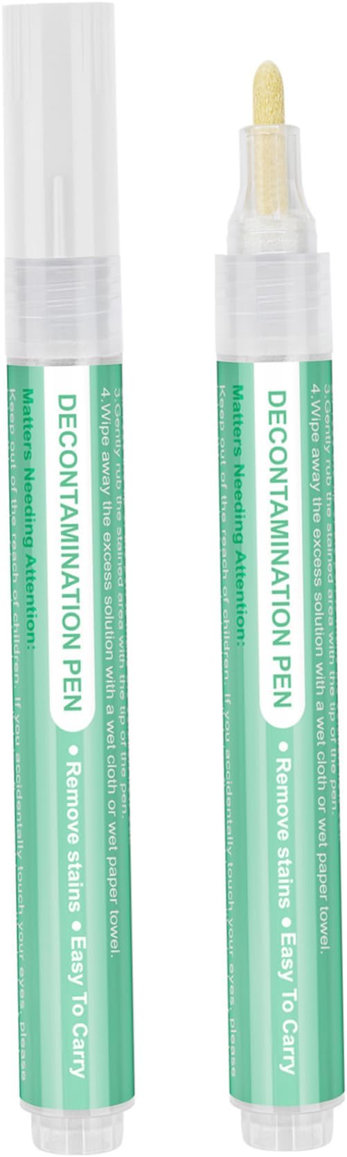 2PCS Bleach Pen for Clothing, 5ml Wash Free Stain Remover Pen, Portable Bleach Stick for Travel for Clothing