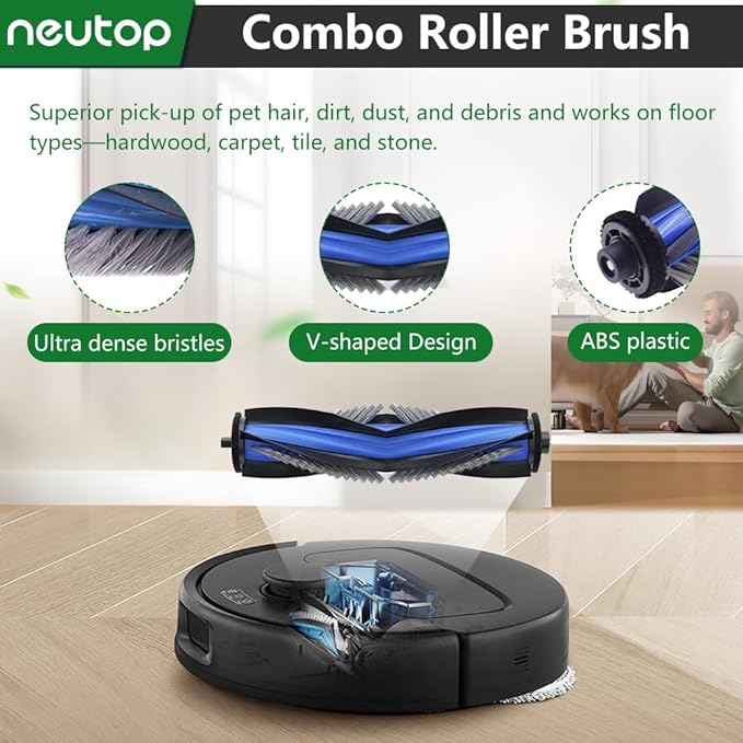 Neutop Replacement Parts Compatible with Ecovacs Deebot N30 Omni, N30 Pro Omni, Robot Vacuum Accessories 1 Roller 4 Filter 4 Side Brush 4 Mop Pad 4 Dust Bag