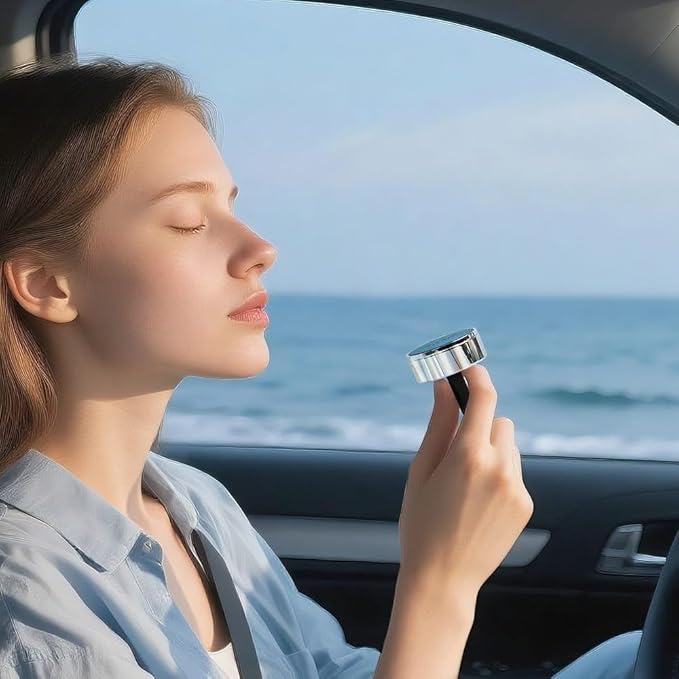Luxury Leather Car Air Freshener Vent Clip, Premium Metal Vent Clip Design, Multi-Color for selection, Fit for Horizontal/Vertical Vents, Long Lasting for Car Interior.