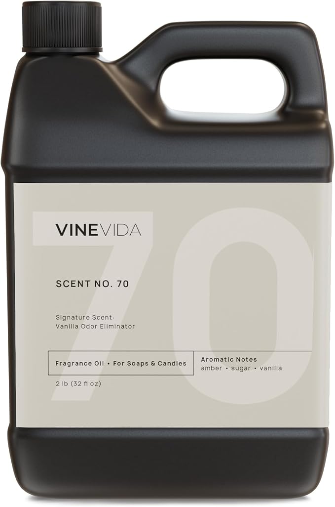 VINEVIDA Vanilla Odor Eliminator - 32oz Fragrance Oil for Candle & Soap Making - Natural USA Made Candle Scents