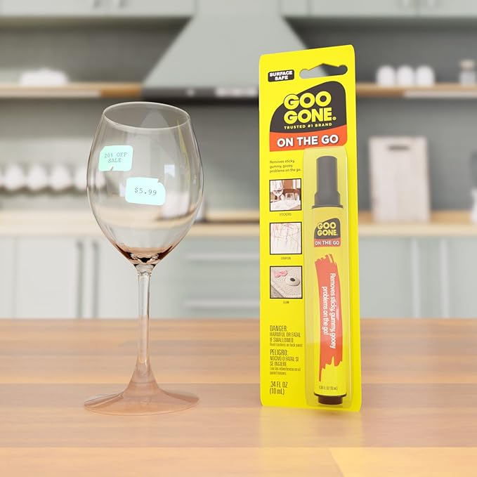 Goo Gone on the Go Pen - Adhesive Remover - Quickly Removing Stubborn Stickers Crayon Tape and More