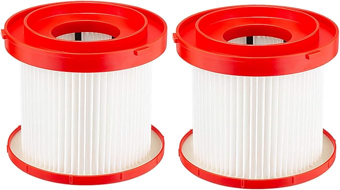 2 Pack Wet Dry Vacuum HEPA Filter Replacement 49-90-1900 Compatible with Milwaukee Cordless Vacuum - for Milwaukee Cordless M18 0780-20 0880-20