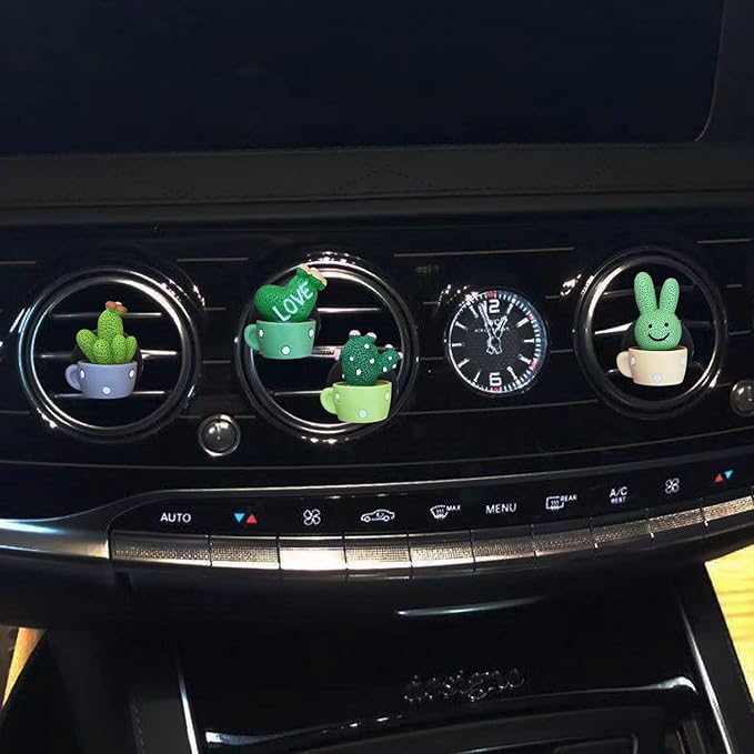 4 Pcs Cactus LOVE Air Vent Clips, Cute Car Air Fresheners, Funny Diffuser Vent Clips, Interior Decor Charm, Accessories for Women