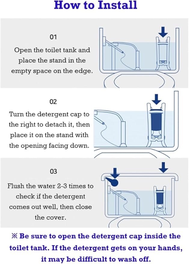 Automatic Toilet Tank Cleaner Liquid 500ml, (No Residue), (Lasts 7 Months), Heavy Duty Bathroom Cleaning Supplies, Hard Water Ring Remover, (Better Than Tablets)