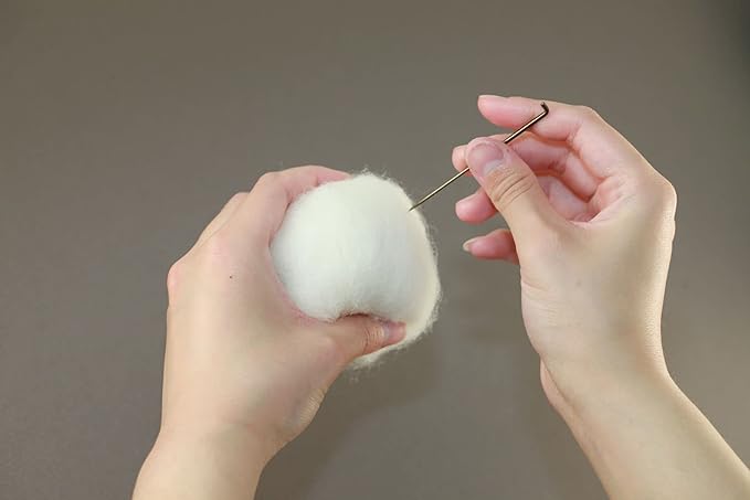 Woolbuddy Felt Balls – 12pcs Assorted Size Wool Pom Poms (3", 2.7", 2") with Drawstring Bag – White Felt Balls for Crafts, DIY Garland, Christmas Ornaments, Needle Felting Projects