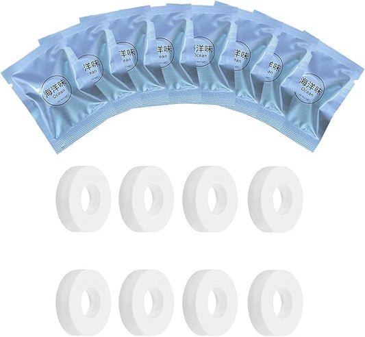 8 Pack Car Air Vent Clip Freshener Refills Solid, Fragrance Replacement Pads, Circular with holes (Ocean - 8 Packs)