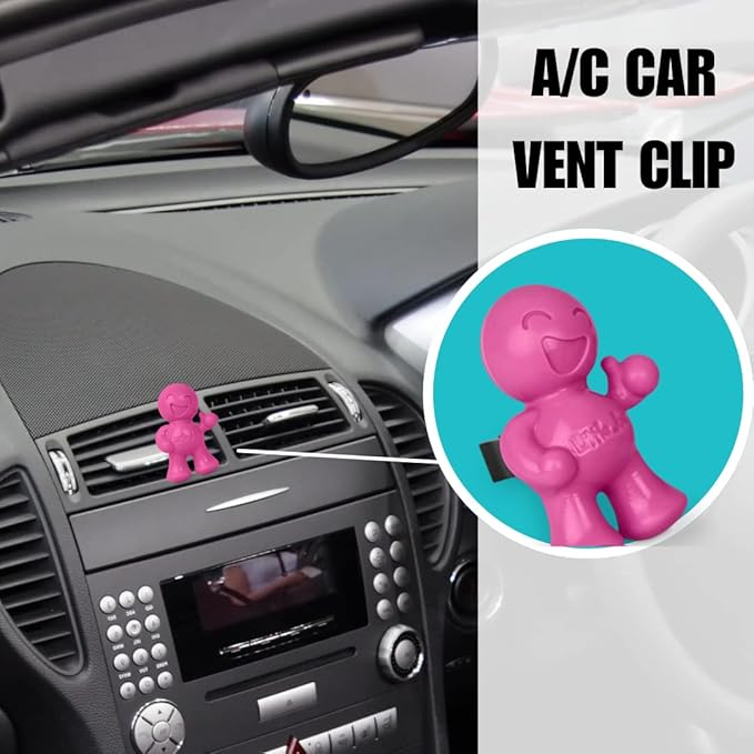 Little Joe 96404-6PK Fruit Scent Car Air Freshener Vent Clip, Fights Odors for up to 45 Days, Long-Lasting Freshness, Cute Car Odor Eliminator, Pack of 6