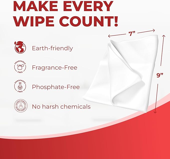 HandyClean Rinse-Free Food Contact Sanitizing Wipes Pouch, Multi Surface Cleaning Supplies for Kitchen and Professional Setting - 1 pack, 71 count