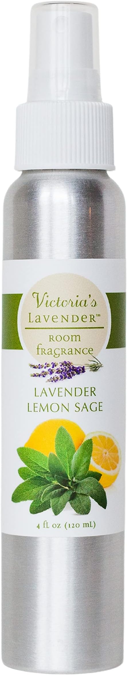 Victoria's Lavender Room Fragrance Spray - Natural Air Freshener & Odor Eliminator, Luxury Essential Oil Scent for Home & Bathroom, Aromatherapy, Ideal Holiday Gift, Lavender Lemon Sage - 1 Pack, 4 oz