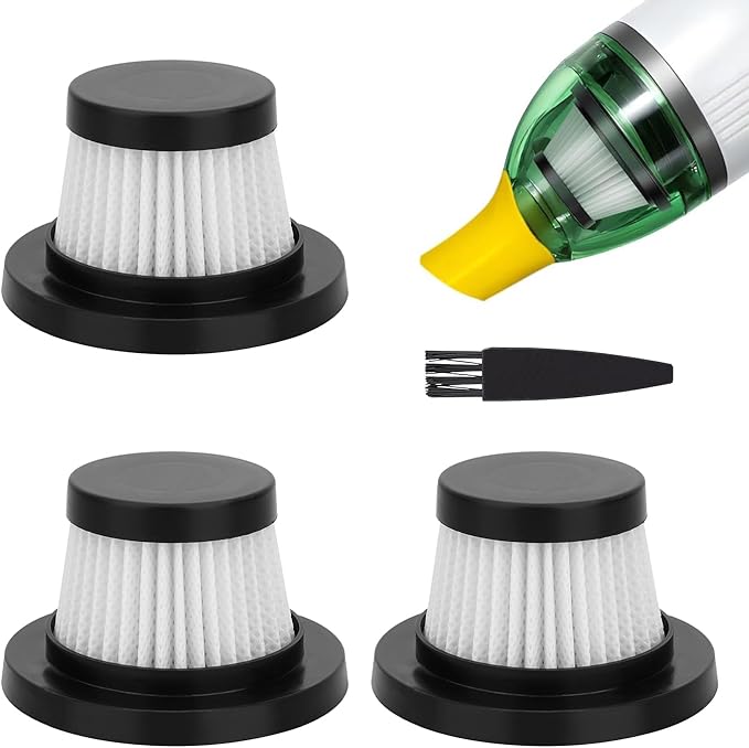 Vacuum Filters Replacement: for Vacuum Cleaner as Seen on TV, Washable Hepa Filter for Compact Cordless Vacuum, High Efficiency Filters for Vac (3 Pack)